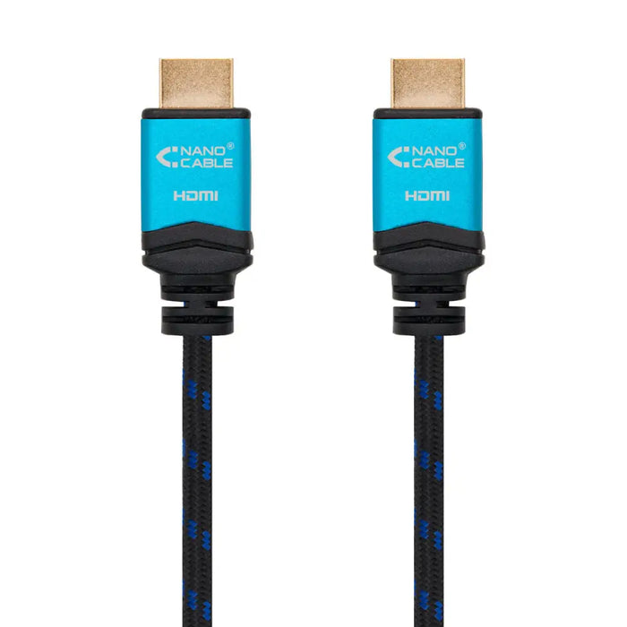 HDMI Cable NANOCABLE 10.15.3701 V2.0 Black/Blue 1 m 4K Ultra HD - Електроника Телевизори<<<Компютри|