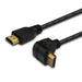 HDMI Cable Savio CL-04 Angled Black 1,5 m - Адаптери<<<Компютър Кабели и адаптери<<<Компютри|