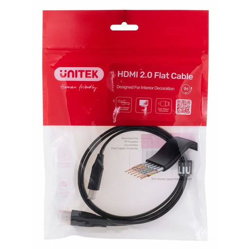 HDMI Cable Unitek C11063BK-1M Black 1 m - Адаптери<<<Компютър Кабели и адаптери<<<Компютри| Електроника<<<BigBuy&&&HDMI