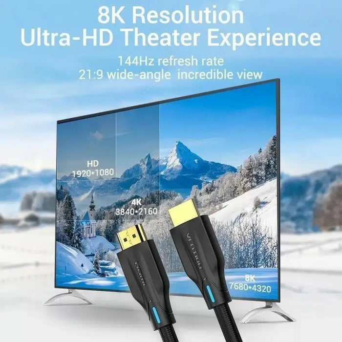 HDMI Cable Vention AAUBF 1 m - Компютър Кабели и адаптери<<<Компютри| Електроника<<<BigBuy&&&Адаптери<<<Компютър Кабели