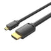 HDMI-D Male to HDMI-A Male Cable Vention AGIBI 3m 4K 60Hz (Black) - Video cables<<<Cables<<<IT