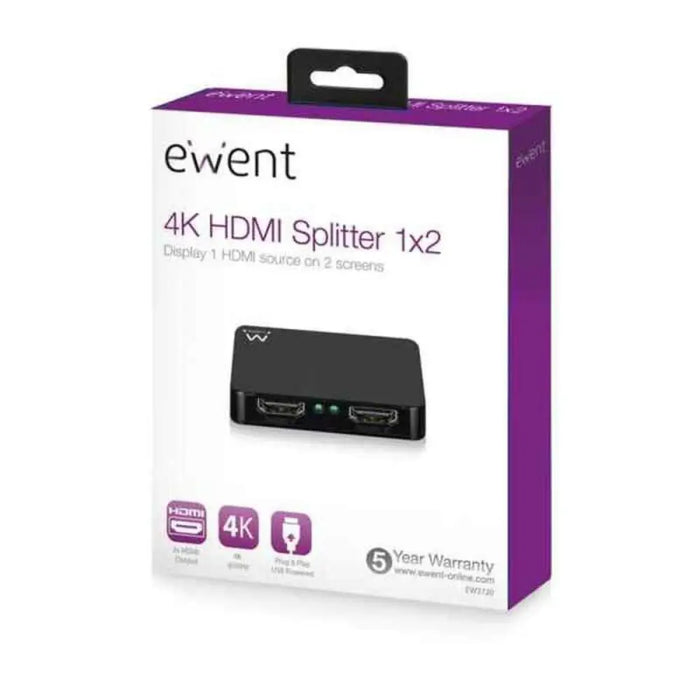 HDMI switch Ewent EW3720 4K Black - Компютър Кабели и адаптери<<<Компютри| Електроника<<<BigBuy&&&Адаптери<<<Компютър