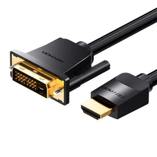 HDMI to DVI (24 + 1) cable Vention ABFBJ 5m 4K 60Hz/ 1080P 60Hz (black) - Video cables<<<Cables<<<IT