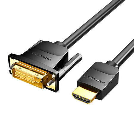 HDMI to DVI (24 + 1) cable Vention ABFBJ 5m 4K 60Hz/ 1080P 60Hz (black) - Video cables<<<Cables<<<IT
