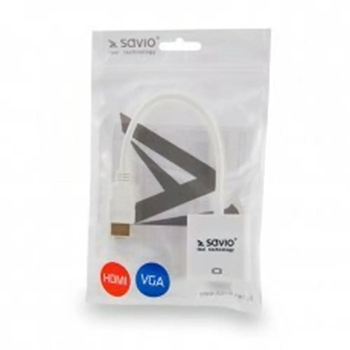 HDMI to VGA Adapter Savio CL-27B White - Адаптери<<<Компютър Кабели и адаптери<<<Компютри|