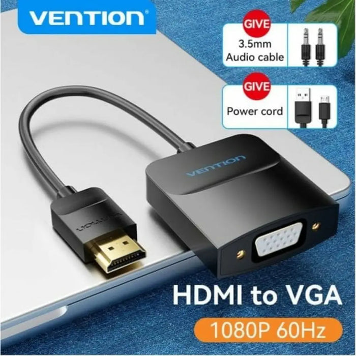 HDMI to VGA Adapter Vention 42154 Black 15 cm - Компютър Кабели и адаптери<<<Компютри|