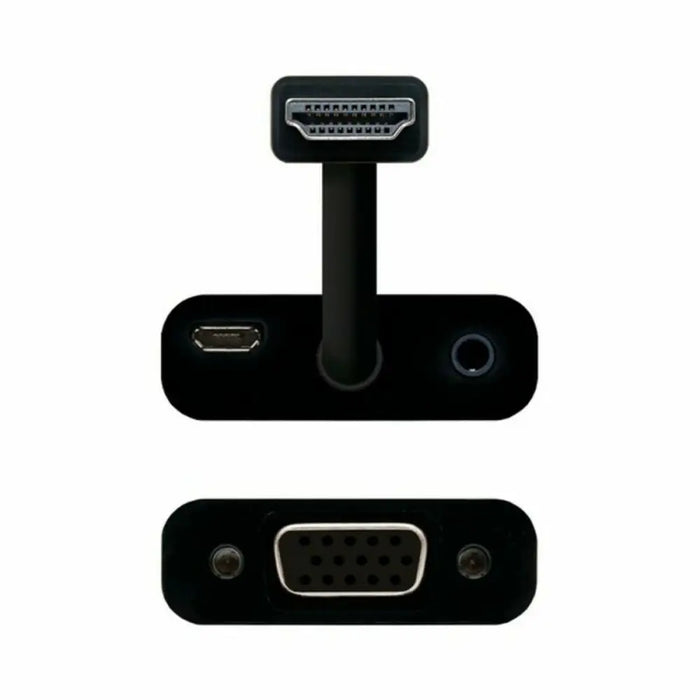 HDMI toS VGA with Audio Adapter NANOCABLE 10.16.2001-BK - Компютър Кабели и адаптери<<<Компютри|