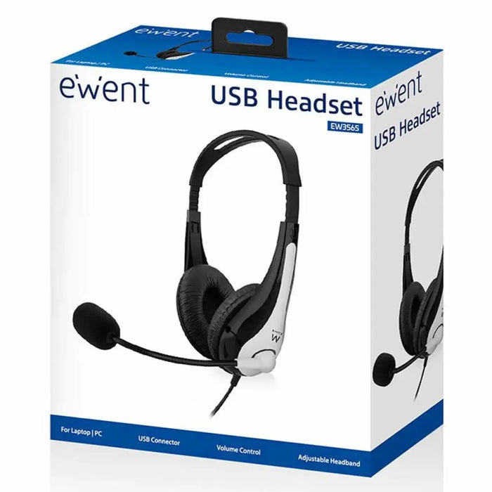 Headphones Ewent EW3565 White Black - Електроника Периферни и резервни части<<<Компютри|