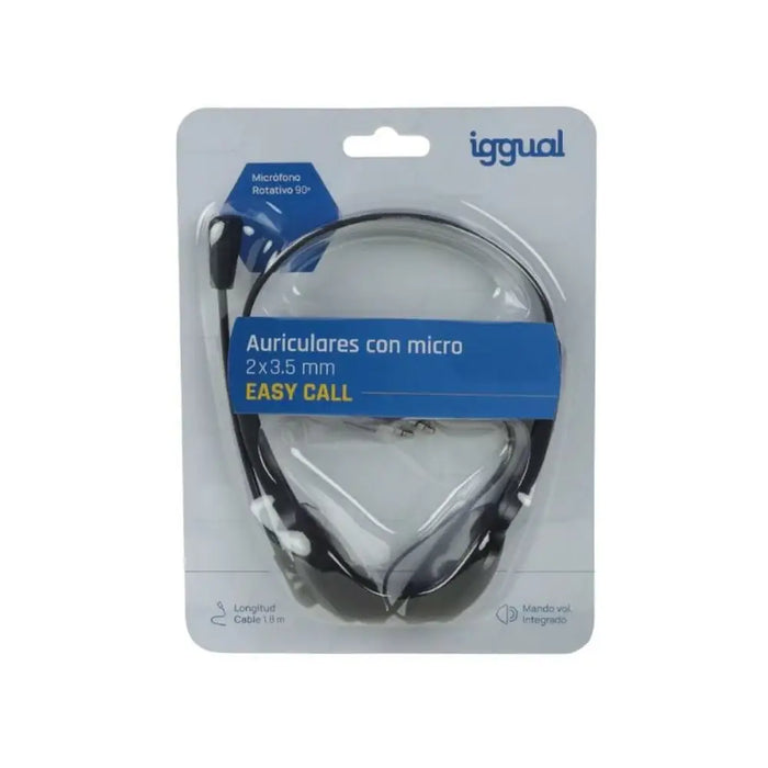 Headphones iggual EASY CALL - Електроника Периферни и резервни части<<<Компютри| Електроника<<<BigBuy&&&Микрофони и