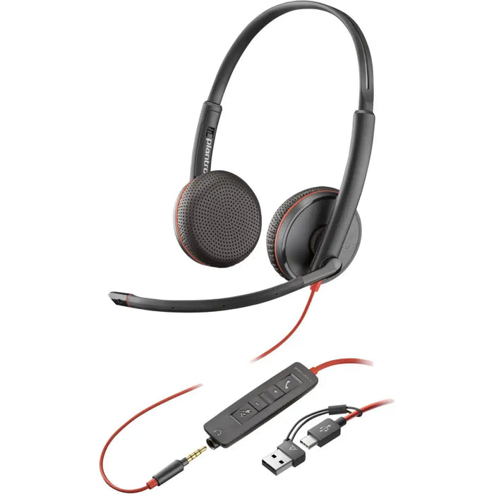Headphones Poly 8X229AA Black - Електроника Периферни и резервни части<<<Компютри| Електроника<<<BigBuy&&&Микрофони и