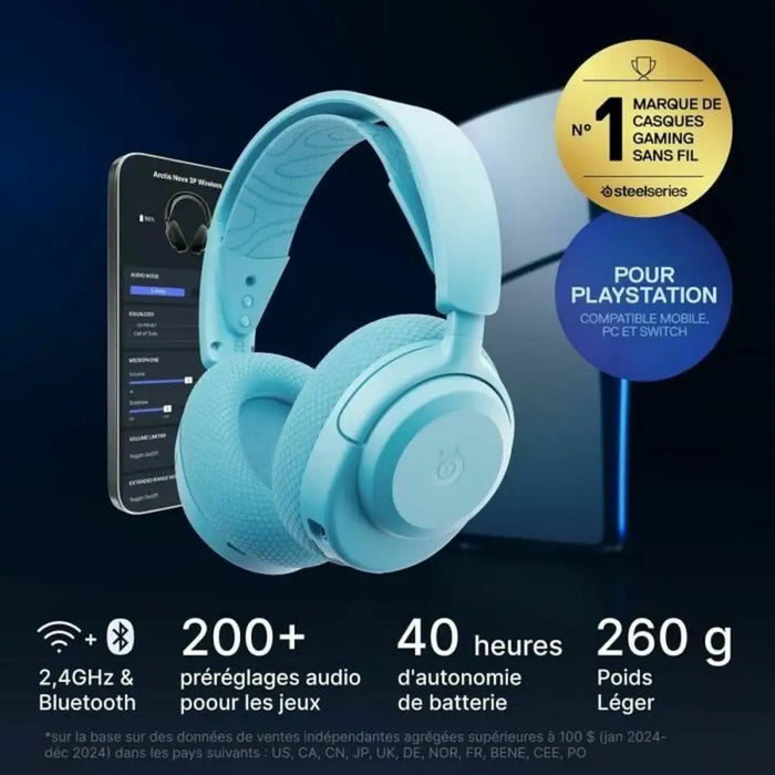 Headphones SteelSeries Arctis Nova 3PW Water - Микрофони и слушалки<<<Електроника Периферни и резервни