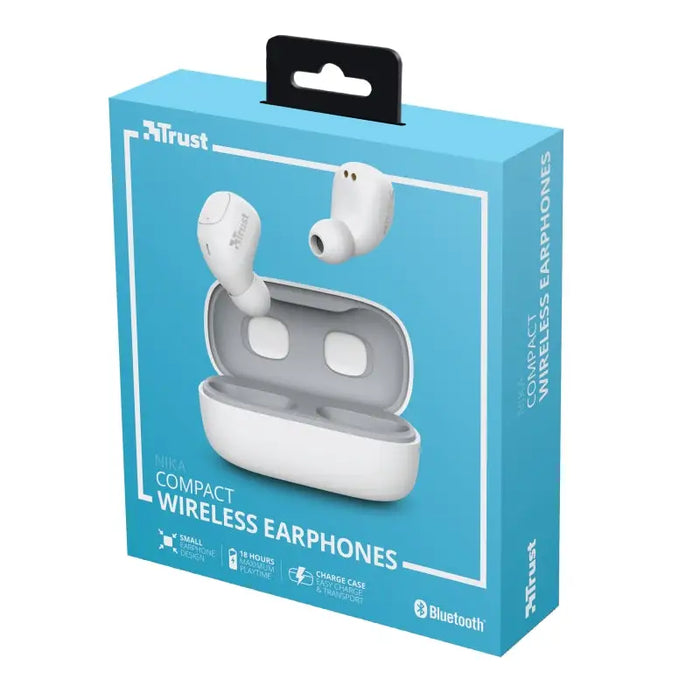 Headphones Trust NIKA COMPACT BT WHITE Bluetooth IN-EAR (PLUGS) - Headsets<<<TRUST компютърна периферия и