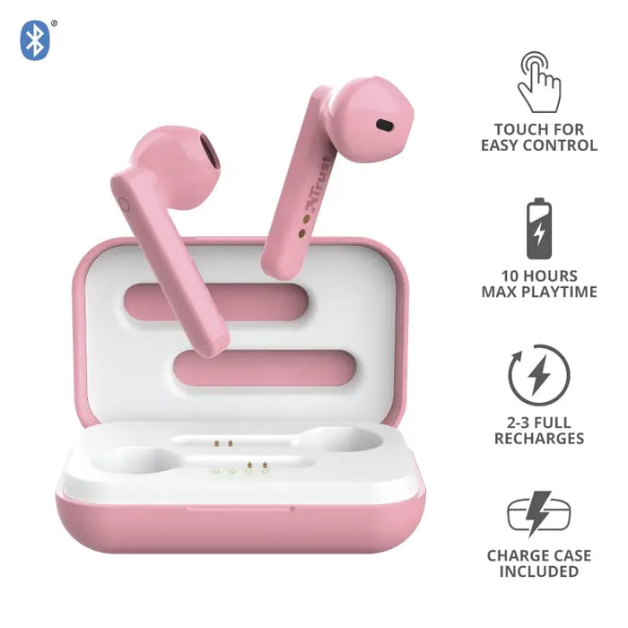 Headphones Trust PRIMO TOUCH BT PINK IN-EAR (PLUGS) Bluetooth - Headsets<<<TRUST компютърна периферия и