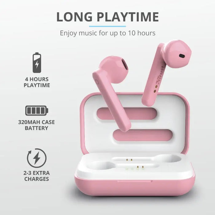 Headphones Trust PRIMO TOUCH BT PINK IN-EAR (PLUGS) Bluetooth - Headsets<<<TRUST компютърна периферия и