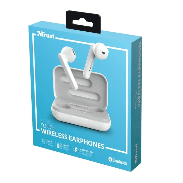 Headphones Trust PRIMO TOUCH BT WHITE IN-EAR (PLUGS) Bluetooth - Headsets<<<TRUST компютърна периферия и