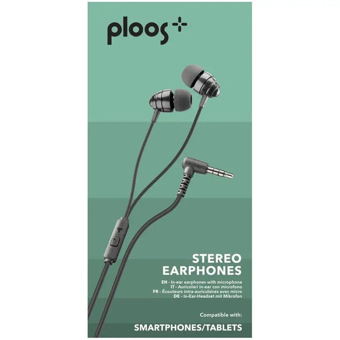 HEADPHONES WITH MICROPHONE 3.5 MM PLOOS - Зарядни устройства<<<Батерии и фенери<<<Осветление<<<Praktiker