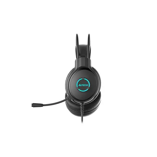 Headphones with microphone A4TECH Fstyler FH300U LED Backlit Black - Слушалки<<<Компютърна