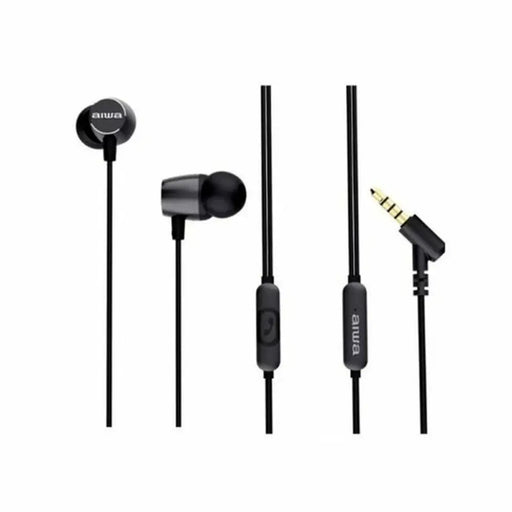 Headphones with Microphone Aiwa ESTM30BK - Електроника Периферни и резервни части<<<Компютри|