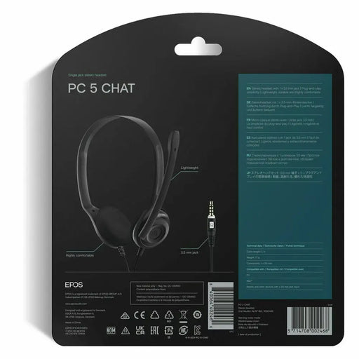 Headphones with Microphone Epos PC5 Black - Слушалки с Микрофон<<<Електроника Телефони и таблети<<<Компютри|