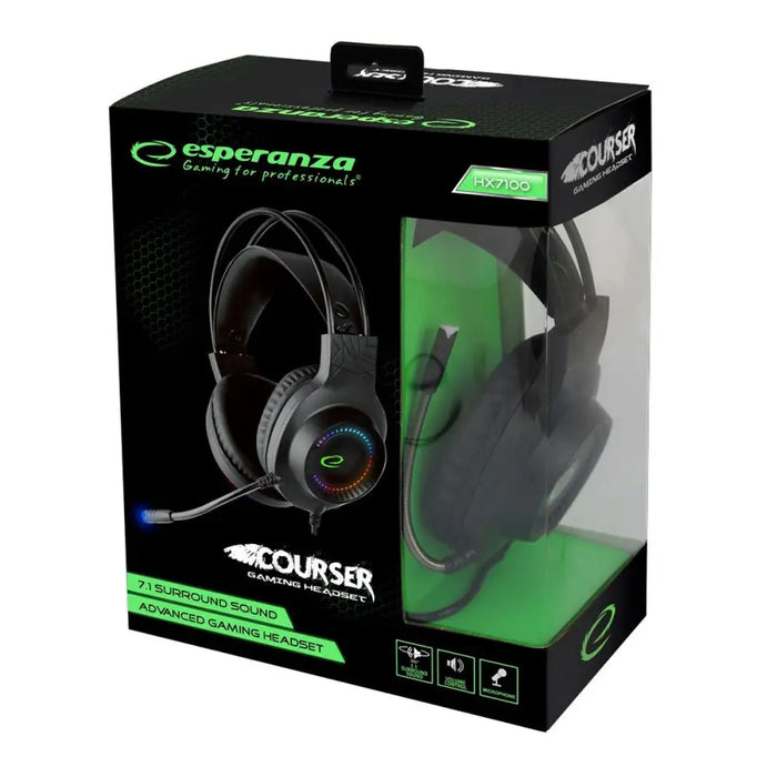 Headphones with Microphone Esperanza EGH7100 Black - Слушалки с Микрофон<<<Електроника Телефони и таблети<<<Компютри|