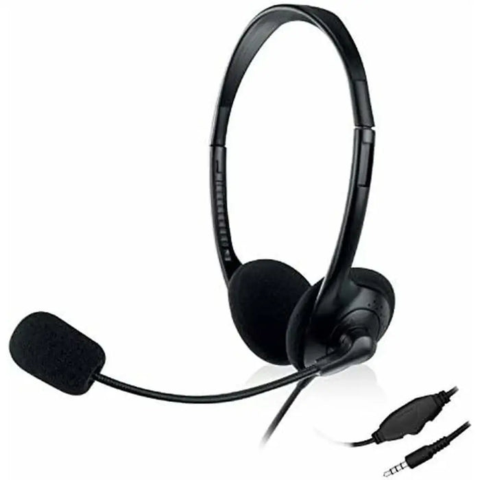 Headphones with Microphone Ewent EW3567 Black (1 Unit) - Електроника Периферни и резервни части<<<Компютри|