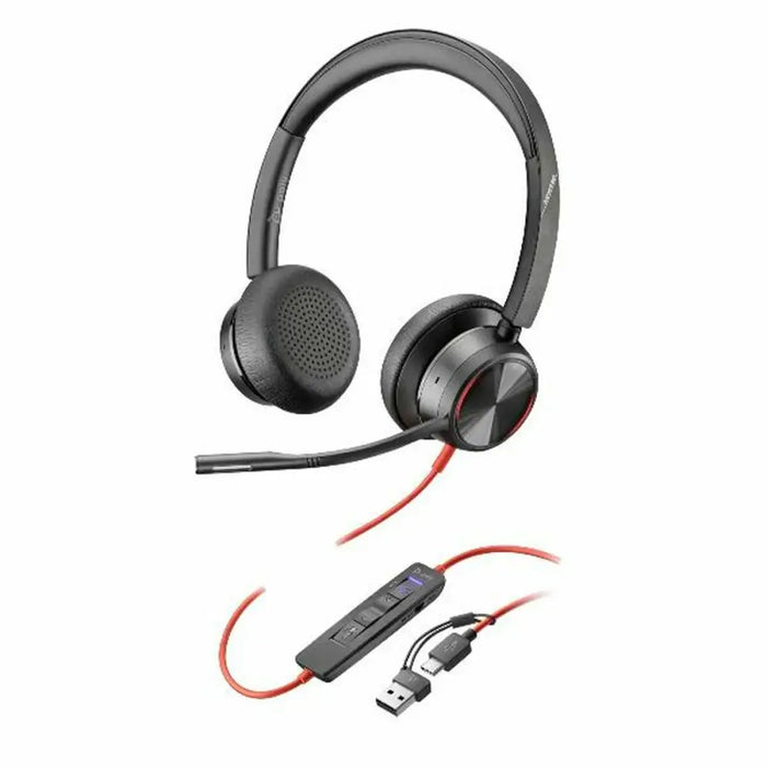 Headphones with Microphone Poly 8X225AA Black - Електроника Периферни и резервни части<<<Компютри|
