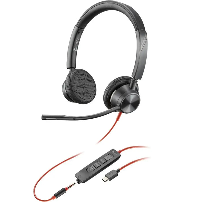 Headphones with Microphone Poly Blackwire 3325 Black - Електроника Телефони и таблети<<<Компютри|