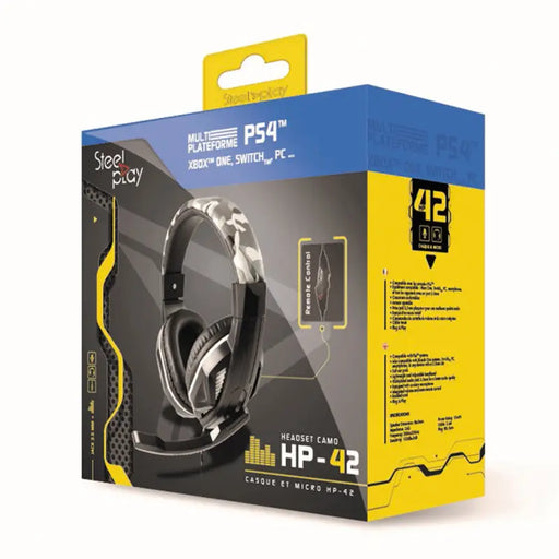 Headphones with microphone SteelPlay HP42 - ICE CAMO (PS4/MULTI) OVER-EAR - Слушалки<<<Аудио<<<ТВ Аудио