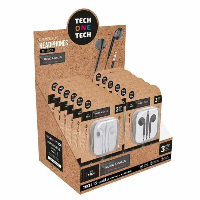 Headphones with Microphone Tech One Tech TEC1003 12 Units - Електроника Периферни и резервни части<<<Компютри|
