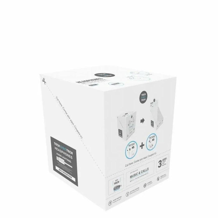 Headphones with Microphone Tech One Tech TEC1203 White 10 Units - Електроника Периферни и резервни части<<<Компютри|