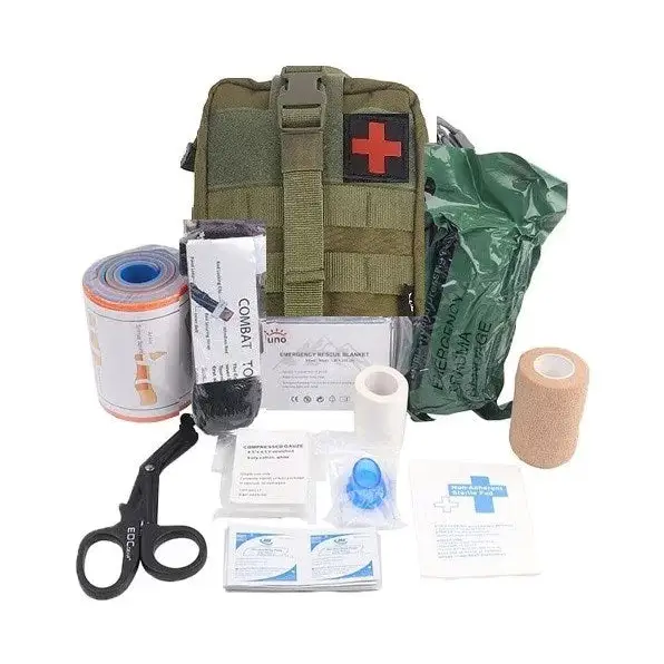 HELBO Depan HEL002 First aid kit with accessories 13 items Green - First aidSUR-PPO<<<SurvivalSUR<<<ActionPL