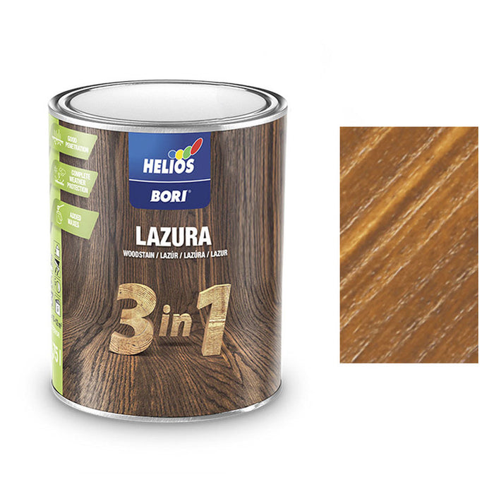 ALKYD LACQUER FOR WOOD 3B1 TEAK 750 ML HELIOS BORI
