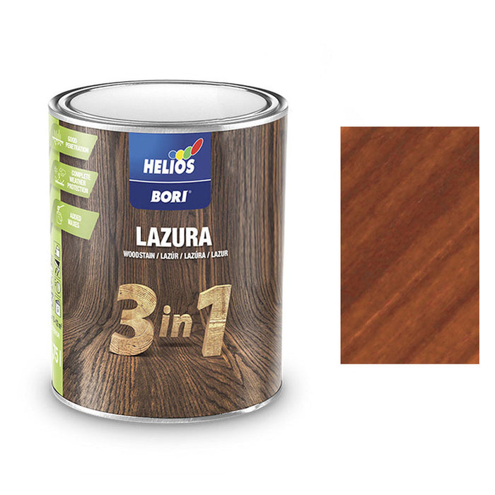 ALKYD LACQUER FOR WOOD 3B1 MAHOGANY 750 ML HELIOS BORI