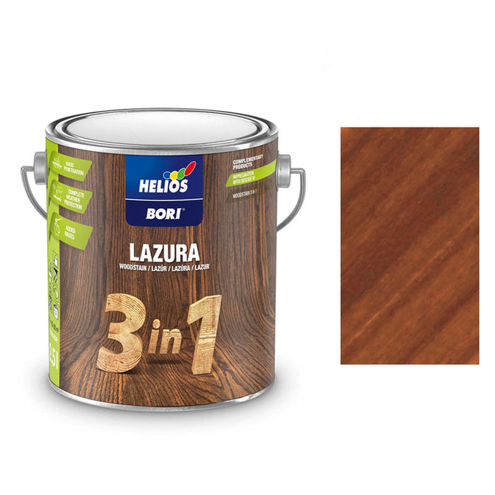 ALKYD LACQUER FOR WOOD 3B1 MAHOGANY 2.5 L HELIOS BORI