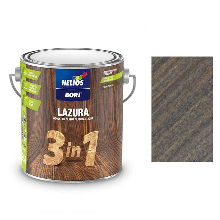 ALKYD LACQUER FOR WOOD 3B1 ANTHRACITE 2.5 L HELIOS BORI