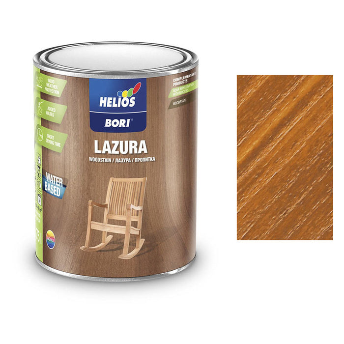 WATER SOLUBLE VARNISH WITH UV CHESTNUT 750 ML HELIOS BORI