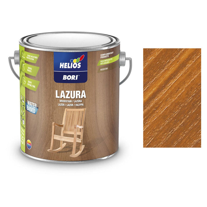 WATER SOLUBLE VARNISH WITH UV CHESTNUT 2.5 L HELIOS BORI
