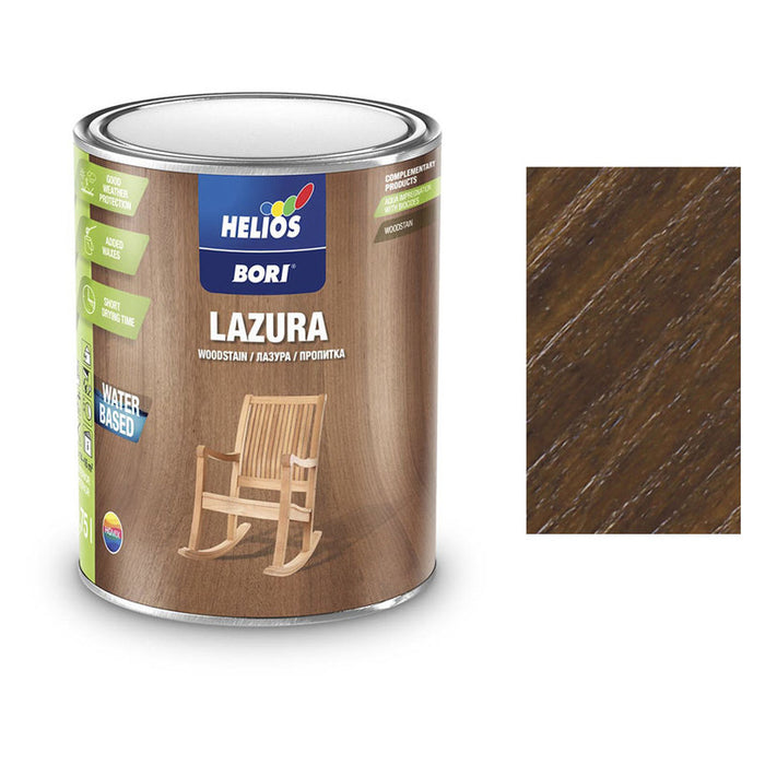 WATER SOLUBLE VARNISH WITH UV WALNUT 750 ML HELIOS BORI