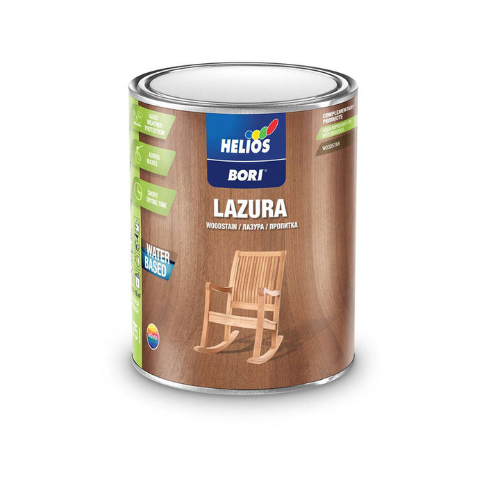 WATER SOLUBLE VARNISH WITH UV MAHOGANY 750 ML HELIOS BORI