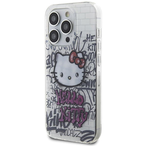 Hello Kitty IML Kitty On Bricks Graffiti case for iPhone 13 Pro / 13 - white