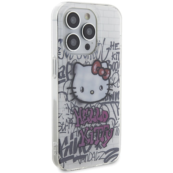 Hello Kitty IML Kitty On Bricks Graffiti case for iPhone 13 Pro / 13 - white