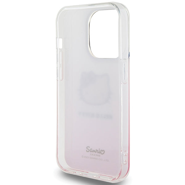 Hello Kitty IML Gradient Electrop Kitty Head case for iPhone 15 Pro Max - pink