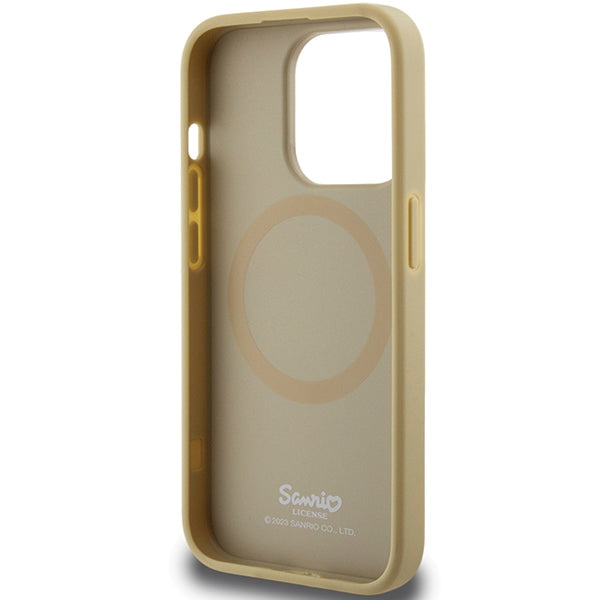 Hello Kitty Leather Kitty Head MagSafe case for iPhone 13 Pro Max - gold