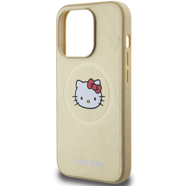 Hello Kitty Leather Kitty Head MagSafe case for iPhone 13 Pro Max - gold