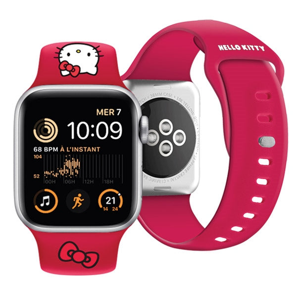 Hello Kitty Silicone Kitty Head strap for Apple Watch 38/40/41mm - red