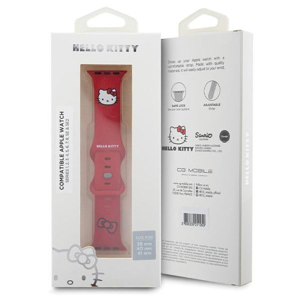 Hello Kitty Silicone Kitty Head strap for Apple Watch 38/40/41mm - red