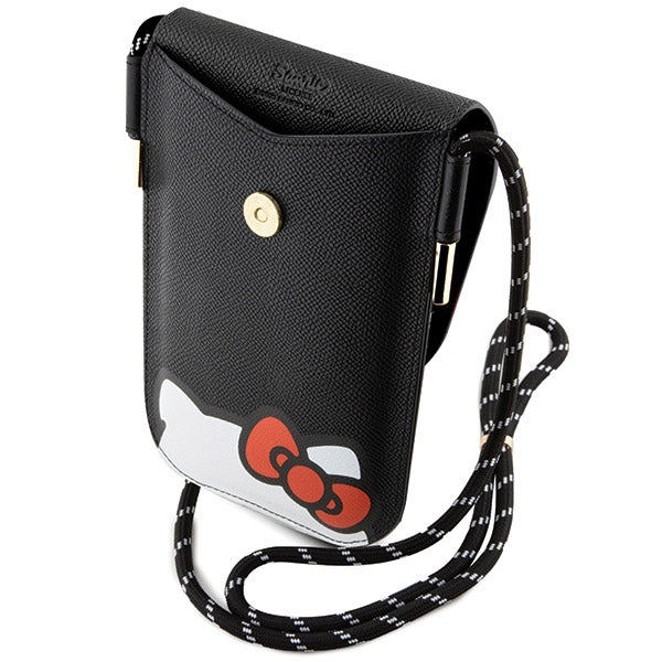 Hello Kitty Leather Hiding Kitty Cord bag - black