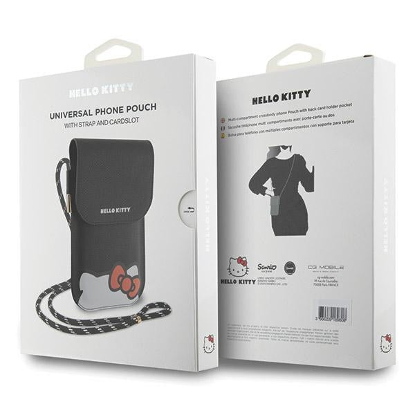 Hello Kitty Leather Hiding Kitty Cord bag - black