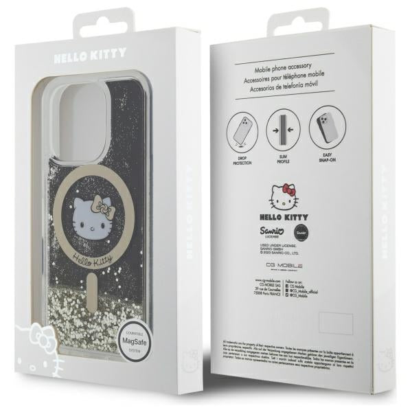 Hello Kitty Liquid Glitter Fever MagSafe iPhone 16 Pro Case - Gold