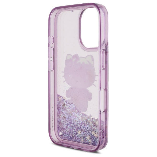 Hello Kitty Liquid Glitter 50TH Anniversary Party iPhone 16 Case - Purple